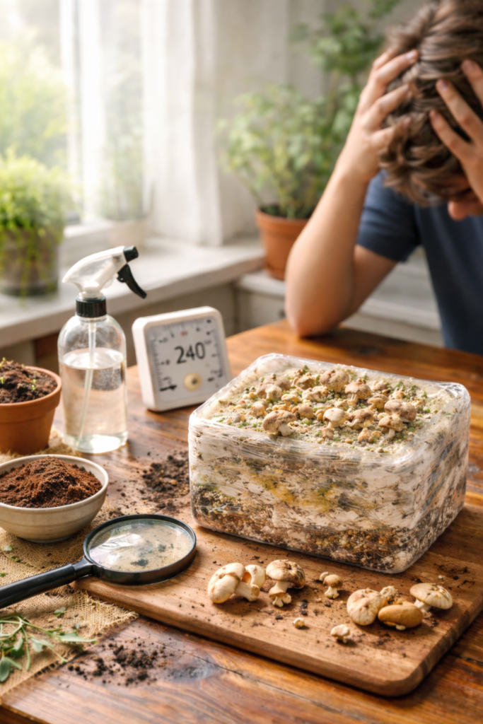 Errori nella coltivazione dei funghi